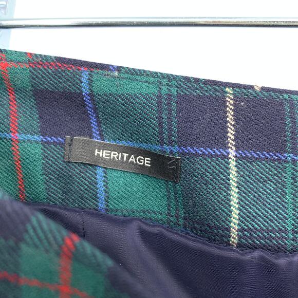 Talbots Heritage Trouser Pant Womens Size 10P Wool Blend Blue Green Plaid Lined - Picture 6 of 7